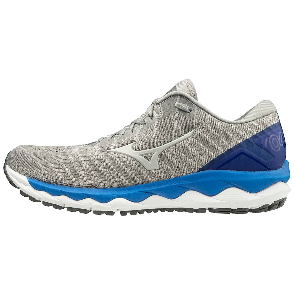 Mens Mizuno Wave Sky 4 WAVEKNIT™ 2E (Wide) Running Shoes Grey Philippines (ILBTVM071)